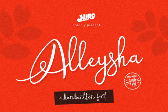 Alleysha: A Handwritten Typeface for Elegant Web Design