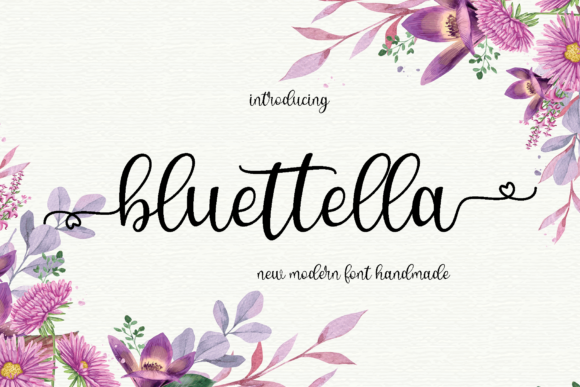 Bluettella: A Modern Script Font for Editorial Design